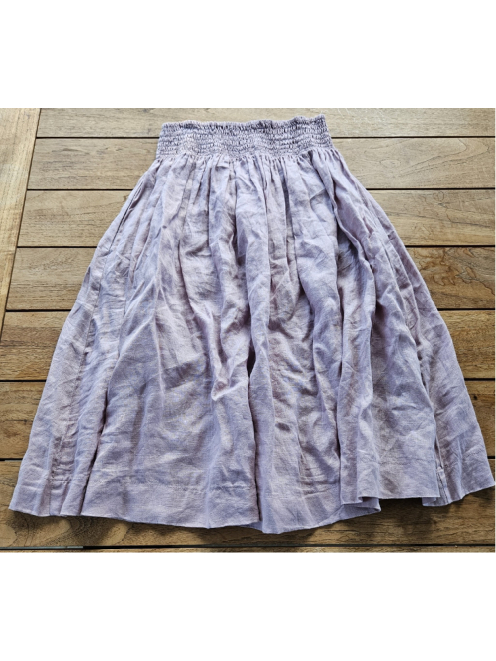 Frockk Lola Skirt Dusty Rose Pink European Linen Boho Midi One Size OS